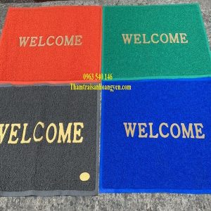 Thảm nhựa chùi chân welcom rất nhiều màu sắc đẹp.