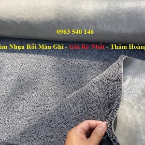 Thảm nhựa rối màu ghi surem