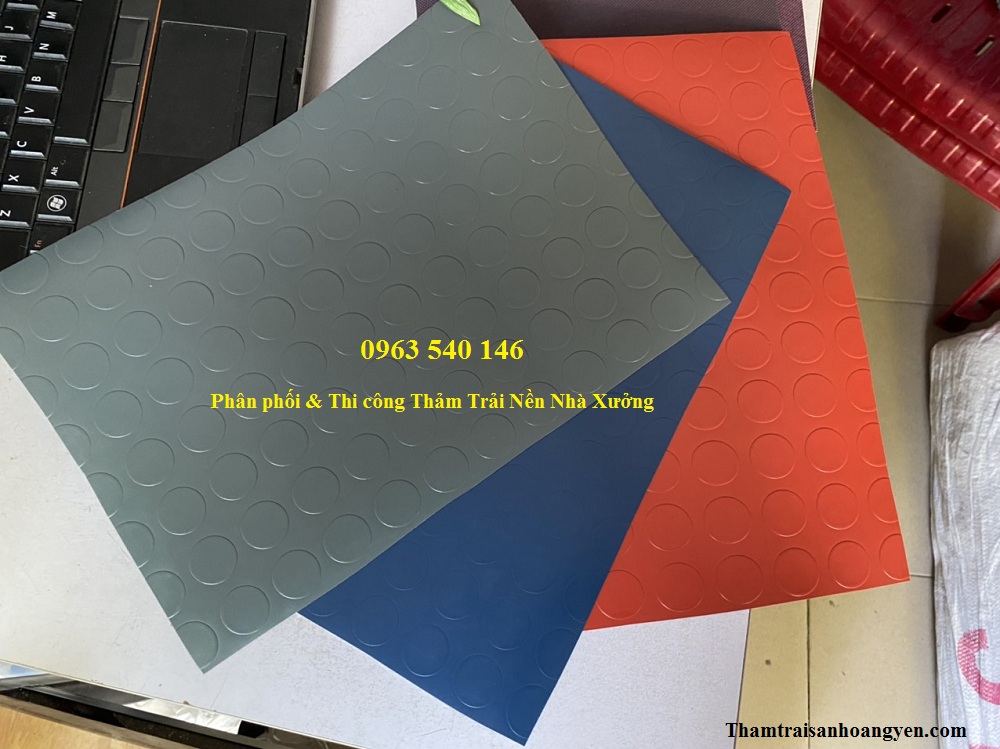 màu sắc thảm đồng xu trải nhà xưởng