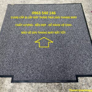 Chất liệu thảm thang máy bằng nhựa rối cao cấp, chất lượng.