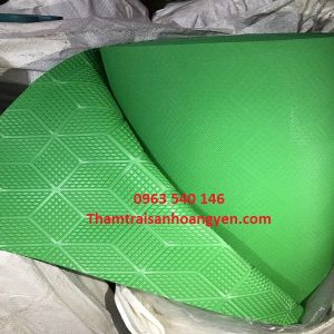 Thảm nhựa vân kim cuong màu xanh lá