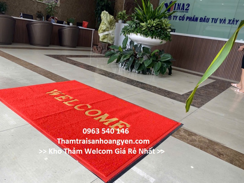 Màu sắc thảm chùi chân welcom rất phong phú/
